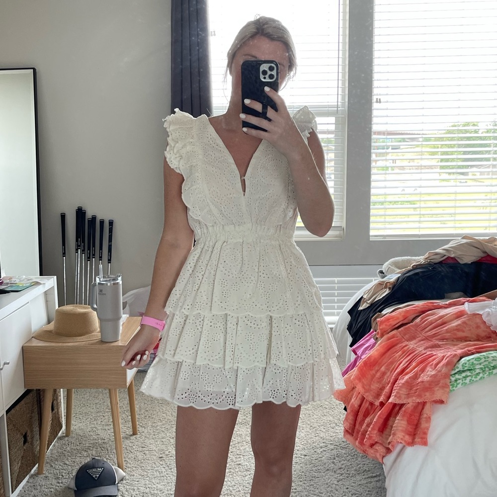 Love the label ruffle dress